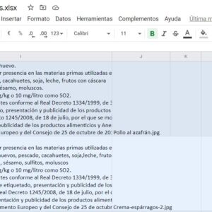 Filtros de Imagen Excel para tienda